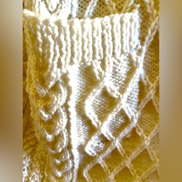 𝅺HANDMADE CABLE KNIT CARDIGAN SWEATER COAT - Picture 14 of 17